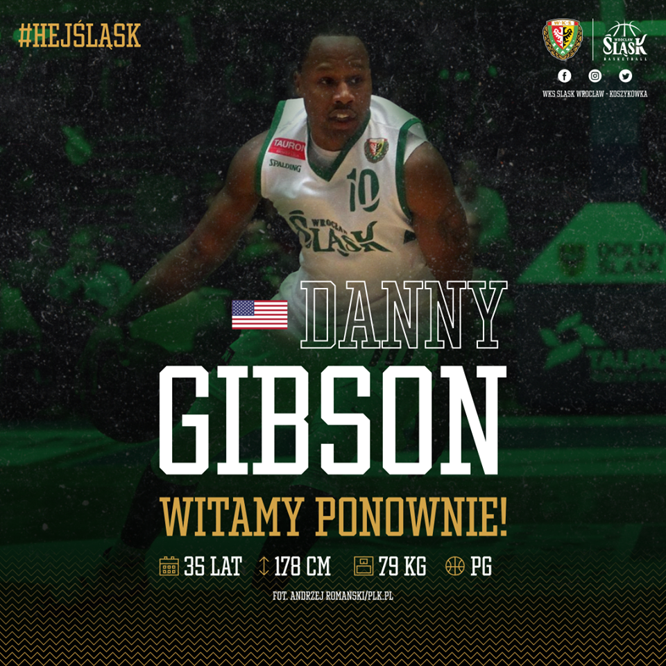 Danny Gibson ponownie w Śląsku Wrocław!